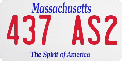 MA license plate 437AS2