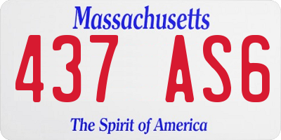 MA license plate 437AS6