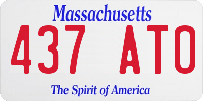 MA license plate 437AT0