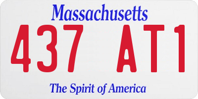 MA license plate 437AT1