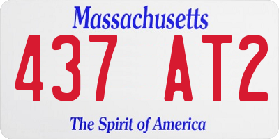 MA license plate 437AT2