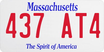 MA license plate 437AT4