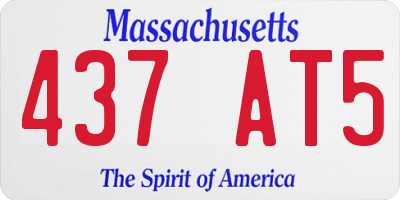 MA license plate 437AT5