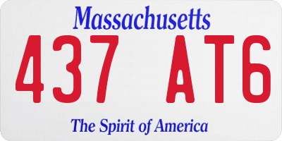 MA license plate 437AT6