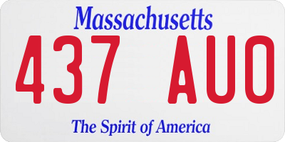 MA license plate 437AU0