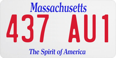 MA license plate 437AU1