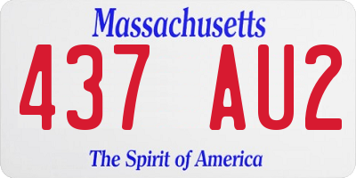MA license plate 437AU2