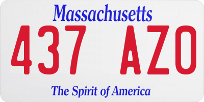 MA license plate 437AZ0