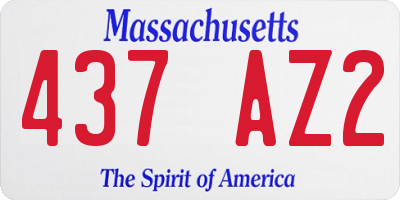 MA license plate 437AZ2