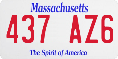 MA license plate 437AZ6