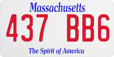 MA license plate 437BB6