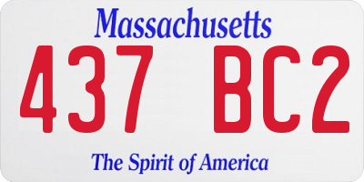 MA license plate 437BC2