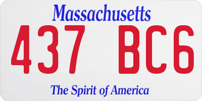MA license plate 437BC6