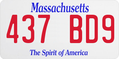MA license plate 437BD9