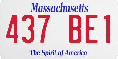 MA license plate 437BE1