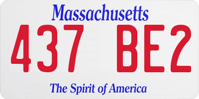 MA license plate 437BE2