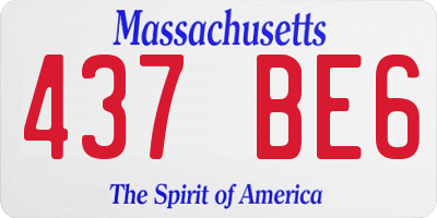 MA license plate 437BE6