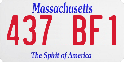 MA license plate 437BF1