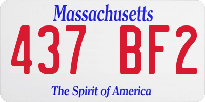 MA license plate 437BF2