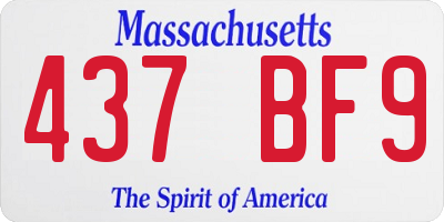 MA license plate 437BF9