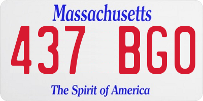MA license plate 437BG0