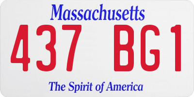 MA license plate 437BG1
