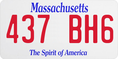 MA license plate 437BH6
