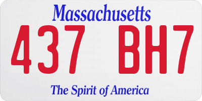 MA license plate 437BH7