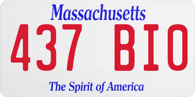 MA license plate 437BI0
