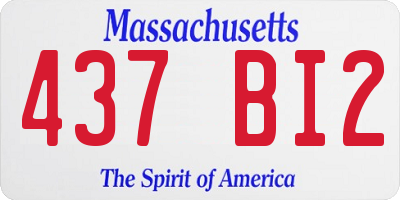 MA license plate 437BI2