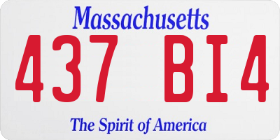 MA license plate 437BI4