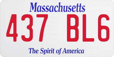 MA license plate 437BL6