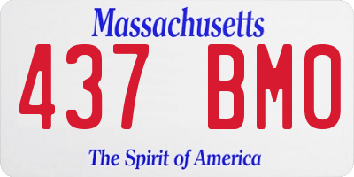 MA license plate 437BM0