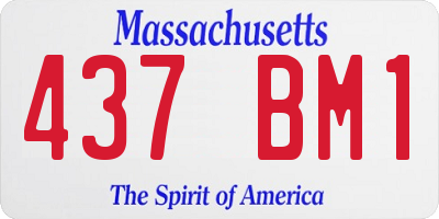 MA license plate 437BM1