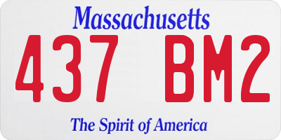 MA license plate 437BM2