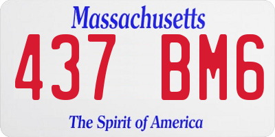MA license plate 437BM6