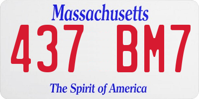 MA license plate 437BM7