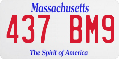 MA license plate 437BM9