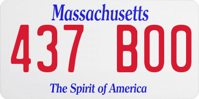 MA license plate 437BO0