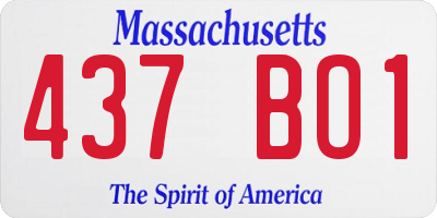 MA license plate 437BO1