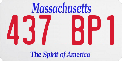 MA license plate 437BP1
