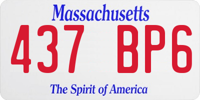 MA license plate 437BP6