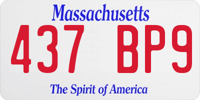MA license plate 437BP9