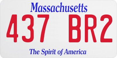 MA license plate 437BR2