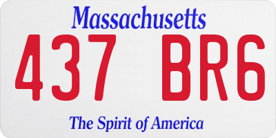 MA license plate 437BR6