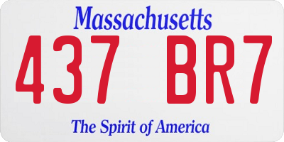 MA license plate 437BR7
