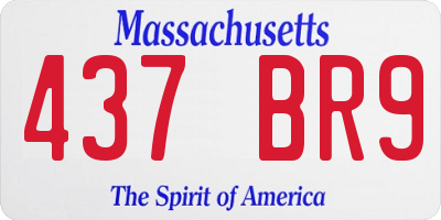 MA license plate 437BR9