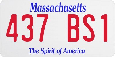 MA license plate 437BS1