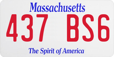 MA license plate 437BS6