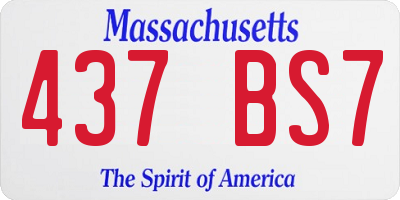 MA license plate 437BS7